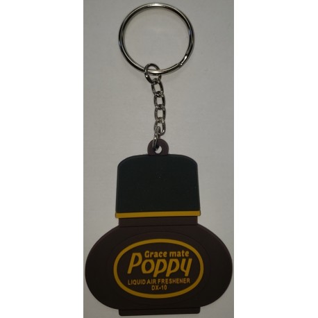 PORTE CLÉ POPPY SILICONE MARRON