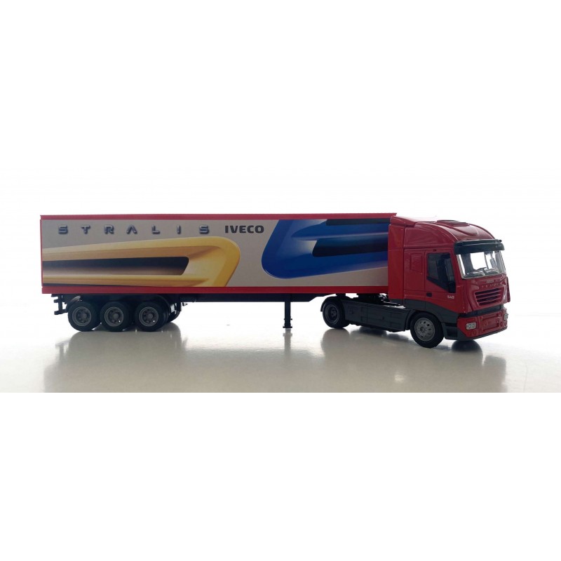CAMION MINIATURE IVECO 1/43 BENNE NEUF EN BOÏTE ROUGE ET GRIS EUR 20,00