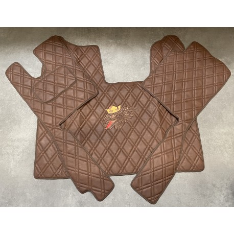 Tapis Capot Moteur Scania NG cabine R passager pneumatique gamme Deluxe Marron gaufré