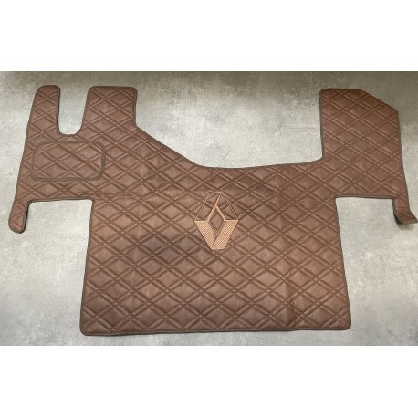 Tapis Capot Moteur Renault T Plancher Plat gamme Deluxe Marron gaufré
