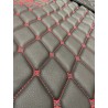 Tapis Capot Moteur Scania NG cabine R passager strapontin gamme Deluxe Noir Cube Rouge