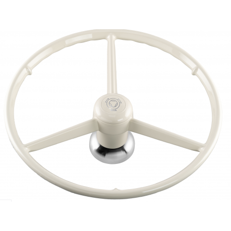 VOLANT 3 BRANCHES GRIFFON BLANC 53CM - SCANIA R-Série / NG VOLANT 3 BRANCHES GRIFFON BLANC 53CM - SCANIA R-Série / NG