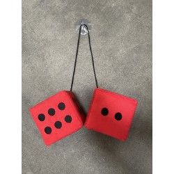 Dès Alcantara Rouge Points Noir