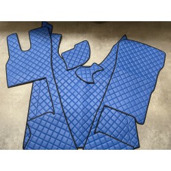 Tapis et Couvre Moteur Daf XG/XG+ Strapontin Gaufré Bleu Contours Noirs