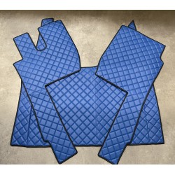 Tapis et Couvre Moteur Ford F-MAX Gaufré Bleu Contours Noirs