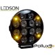 LEDSON - POLLUX9+ STROBE - LED LONGUE PORTÉE AVEC FLASH - FEU DE POSITION BLANC/ORANGE - 120W