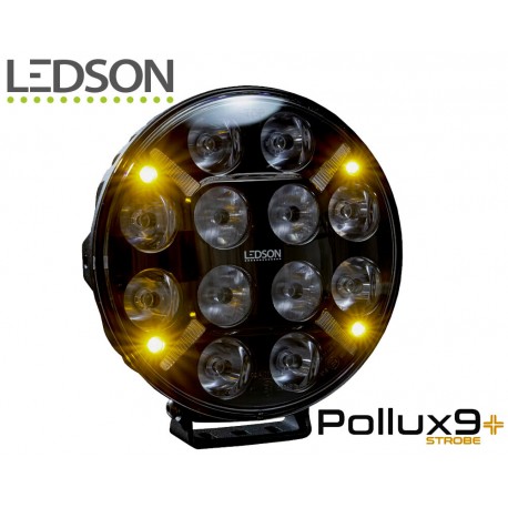 LEDSON - POLLUX9+ STROBE - LED LONGUE PORTÉE AVEC FLASH - FEU DE POSITION BLANC/ORANGE - 120W