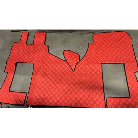 Tapis et Couvre Moteur Gaufré Rouge pour Mercedes MP4 passager pneumatique