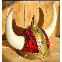 CASQUE VIKING DANOIS ROUGE