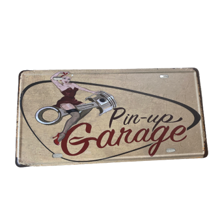 PLAQUE PIN-UP GARAGE PLAQUE PIN-UP GARAGE