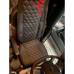 Housses Scania NG 2 Pneumatiques - Gamme NEW Premium noir/rouge