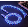 Câble de recharge rapide 3 en 1 Micro USB type-c
