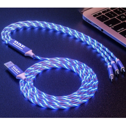 Câble de recharge rapide 3 en 1 Micro USB type-c