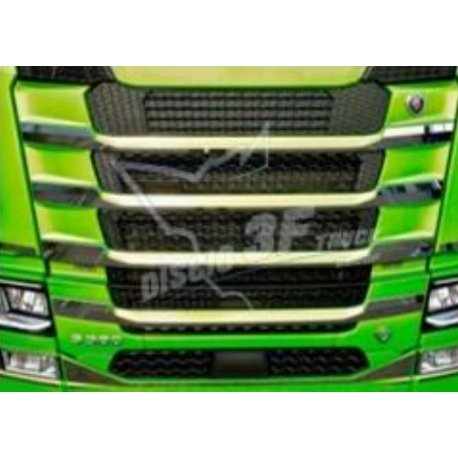 KIT PLAQUAGES INOX CALANDRE 5 PIÈCES SCANIA NG