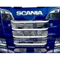 KIT PLAQUAGES INOX DE CALANDRES 4 PIÈCES SCANIA NG