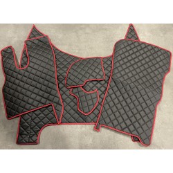 Tapis et Couvre Moteur DAF XF 2022 Gaufré Noir Contours Rouges