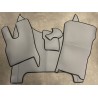 Tapis et Couvre Moteur DAF XF 2022 Lisse Gris Contours Noirs