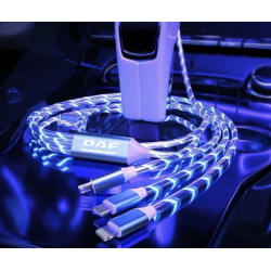 Câble de recharge rapide 3 en 1 Micro USB type-c