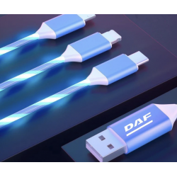 Câble de recharge rapide 3 en 1 Micro USB type-c