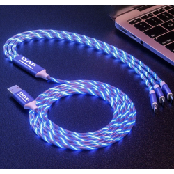 Câble de recharge rapide 3 en 1 Micro USB type-c