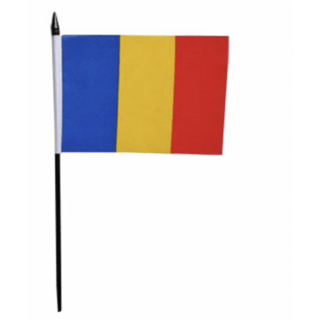 MINI DRAPEAU ROUMANIE - 15X10cm MINI DRAPEAU ROUMANIE - 15X10cm
