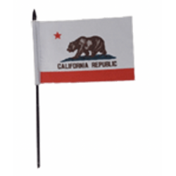 MINI DRAPEAU CALIFORNIA REPUBLIC - 15X10cm