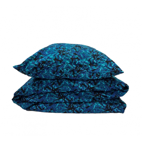 Kit Housse de Couette 1 Pers. 100% Coton Motif Danois Bleu Kit Housse de Couette 1 Pers. 100% Coton Motif Danois Bleu