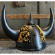 CASQUE VIKING NOIR DANOIS JAUNE