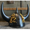 CASQUE VIKING NOIR DANOIS JAUNE