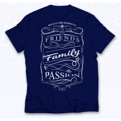 T-SHIRT BACK TO THE OLDSKOOL FRIENDS, FAMILY, PASSION