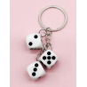 PORTE CLÉ DÉS BLANC