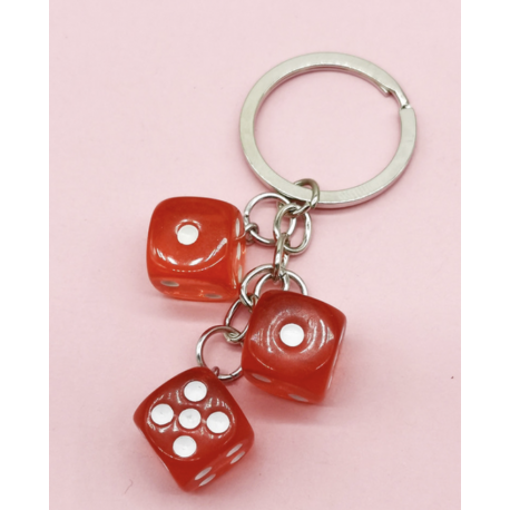 PORTE CLÉ DÉS ROUGE PORTE CLÉ DÉS ROUGE