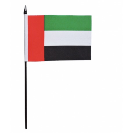 MINI DRAPEAU ÉMIRATS ARABES UNIS - 15X10cm MINI DRAPEAU ÉMIRATS ARABES UNIS - 15X10cm