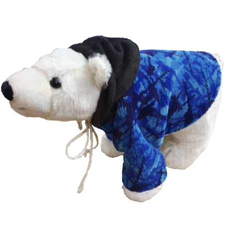 Ours Polaire Avec Manteau en Danois Bleu