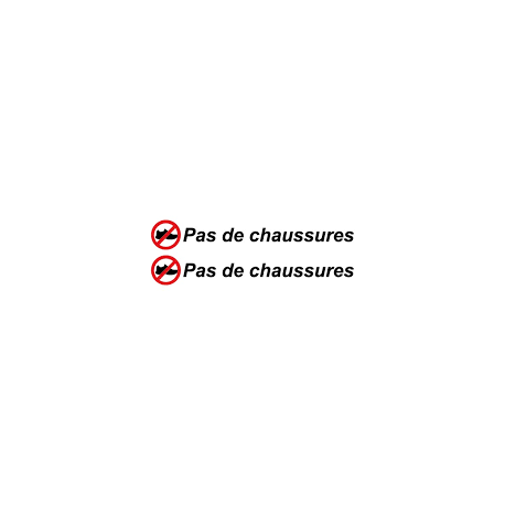 STICKERS PAS DE CHAUSSURES NUMÉRO 1