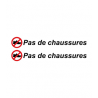 STICKERS PAS DE CHAUSSURES NUMÉRO 1