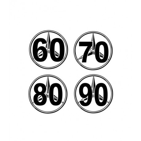 STICKERS DIAGRAMMES DE VITESSE MERCEDES NUMÉRO 33