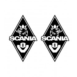 STICKERS LOSANGE SCANIA NUMÉRO 48