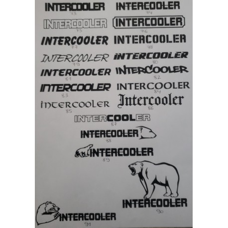 STICKERS INTERCOOLER PERSO STICKERS INTERCOOLER PERSO