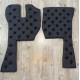 TAPIS CAPITONNÉS VOLVO FH4/5 - NOIR BOUTON DANOIS ROUGE