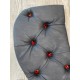 TAPIS CAPITONNÉS VOLVO FH4/5 - NOIR BOUTON DANOIS ROUGE