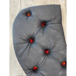 TAPIS CAPITONNÉS VOLVO FH4/5 - NOIR BOUTON DANOIS ROUGE
