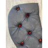TAPIS CAPITONNÉS VOLVO FH4/5 - NOIR BOUTON DANOIS ROUGE