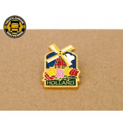 PINS N°120 - HOLLAND TULIPS WINDMILL - GOLD