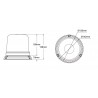 Gyrophare LED 12-24V - CRISTAL / ROUGE