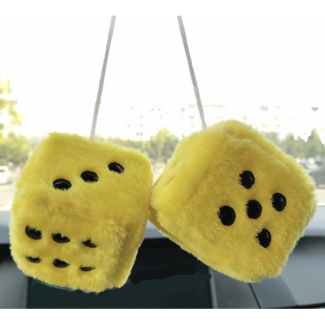 DÉS PELUCHE JAUNE DÉS PELUCHE JAUNE