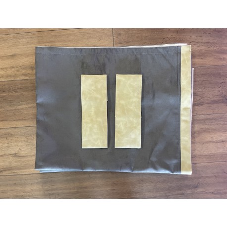 RIDEAUX ALCANTARA GRIS REBORD DELUXE BEIGE