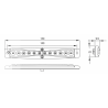 Feu extra plat plat 12 led blanc - réglette
