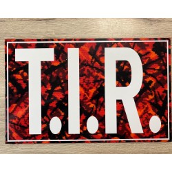 Plaque T.I.R - Danois Rouge / Blanc - 40x25cm