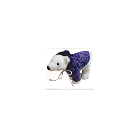 Ours Polaire Avec Manteau en Danois Violet Ours Polaire Avec Manteau en Danois Violet